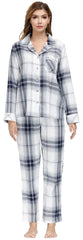 YIRUIYA Women's cotton pajama set plaid pajama set