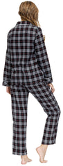 YIRUIYA Women's cotton pajama set plaid pajama set