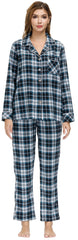 YIRUIYA Women's cotton pajama set plaid pajama set