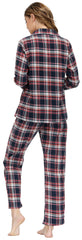 YIRUIYA Women's cotton pajama set plaid pajama set