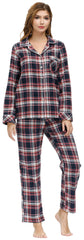 YIRUIYA Women's cotton pajama set plaid pajama set