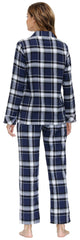 YIRUIYA Women's cotton pajama set plaid pajama set