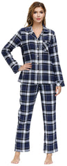 YIRUIYA Women's cotton pajama set plaid pajama set