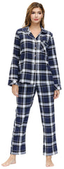 YIRUIYA Women's cotton pajama set plaid pajama set