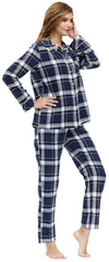 YIRUIYA Women's cotton pajama set plaid pajama set