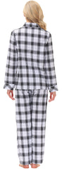 YIRUIYA Women's cotton pajama set plaid pajama set