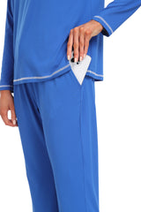 YIRUIYA Women's lightweight casual pajama set with pockets