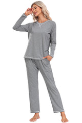 YIRUIYA Women's lightweight casual pajama set with pockets