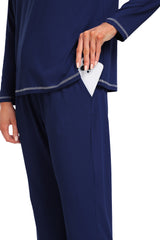 YIRUIYA Women's lightweight casual pajama set with pockets