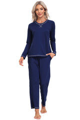 YIRUIYA Women's lightweight casual pajama set with pockets