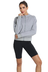 YIRUIYA Women's Full Zip Cropped Sweatshirt