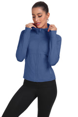 YIRUIYA Women's Hooded Fleece Stretch Top Pocket Sweatshirt