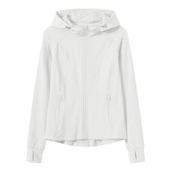 YIRUIYA Women's Zip Jacket Hooded Running Sportswear