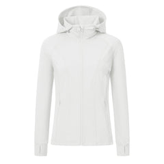 YIRUIYA Women's Zip Jacket Hooded Running Sportswear