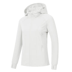 YIRUIYA Women's Zip Jacket Hooded Running Sportswear