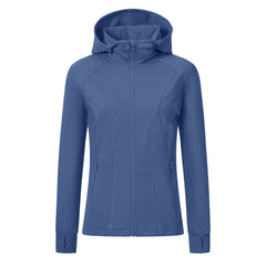 YIRUIYA Women's Zip Jacket Hooded Running Sportswear