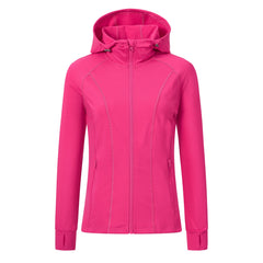 YIRUIYA Women's Zip Jacket Hooded Running Sportswear