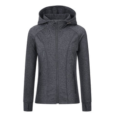 YIRUIYA Women's Zip Jacket Hooded Running Sportswear