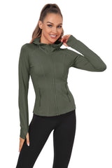 YIRUIYA Women's Zip Jacket Hooded Running Sportswear