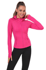 YIRUIYA Women's Zip Jacket Hooded Running Sportswear