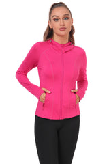 YIRUIYA Women's Zip Jacket Hooded Running Sportswear