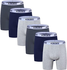 Boxer Briefs Men Pack Long Leg +Big Size Underpants - morefiz