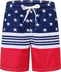 Boys' Printed Swim Trunks Beach Board Shorts - morefiz