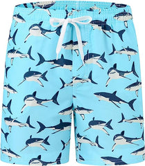 Boys' Printed Swim Trunks Beach Board Shorts - morefiz