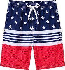 Boys' Printed Swim Trunks Beach Board Shorts - morefiz