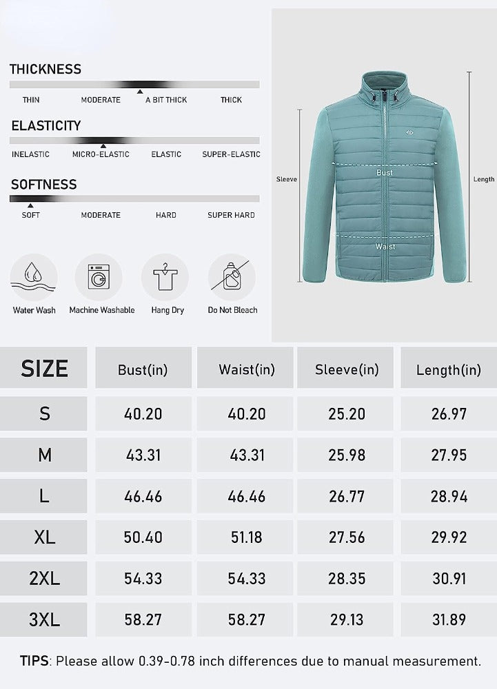 Lightweight Puffer Jacket Windproof Warm Outwear for Travel Outdoor Hiking - morefiz