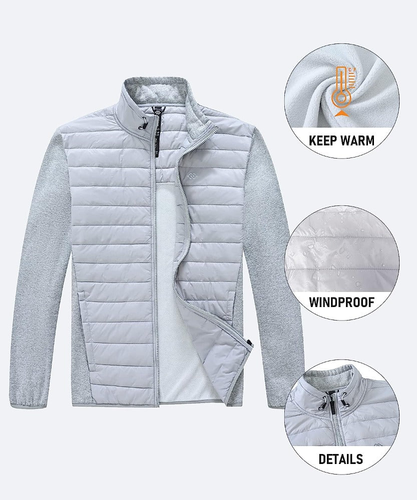 Lightweight Puffer Jacket Windproof Warm Outwear for Travel Outdoor Hiking - morefiz