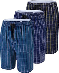 Men's 3-Pack Woven Pajama Shorts - morefiz