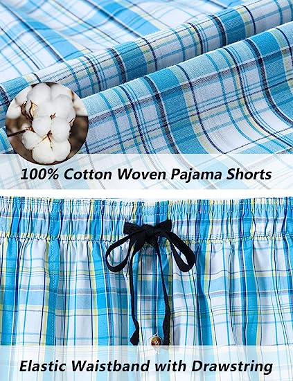 Men's 3-Pack Woven Pajama Shorts - morefiz