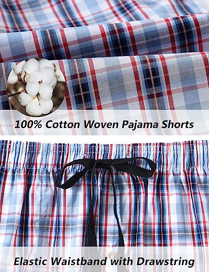 Men's 3-Pack Woven Pajama Shorts - morefiz