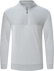 Men's Half Zip Long Sleeve Running Shirt UPF 50 - morefiz