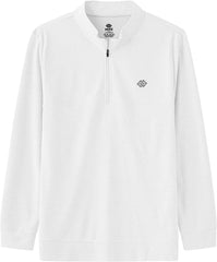 Men's Half Zip Long Sleeve Running Shirt UPF 50 - morefiz