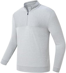 Men's Half Zip Long Sleeve Running Shirt UPF 50 - morefiz