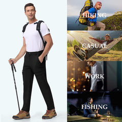 Men's Hiking Cargo Pants Lightweight Quick Dry Water Resistant Outdoor - morefiz