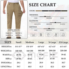 Men's Hiking Cargo Pants Lightweight Quick Dry Water Resistant Outdoor - morefiz