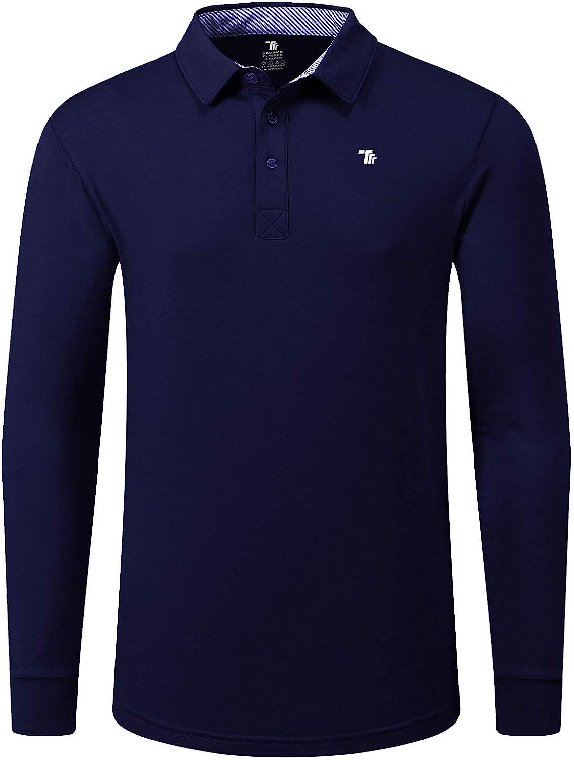 Men's Long Sleeve Golf Polo Shirt Quick Dry Sport Shirt + Collared Athletic T-Shirt - morefiz