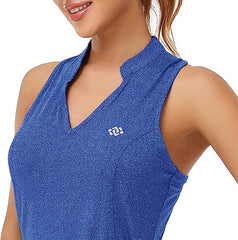 V-Neck Collarless Tennis Running Tank Tops - morefiz