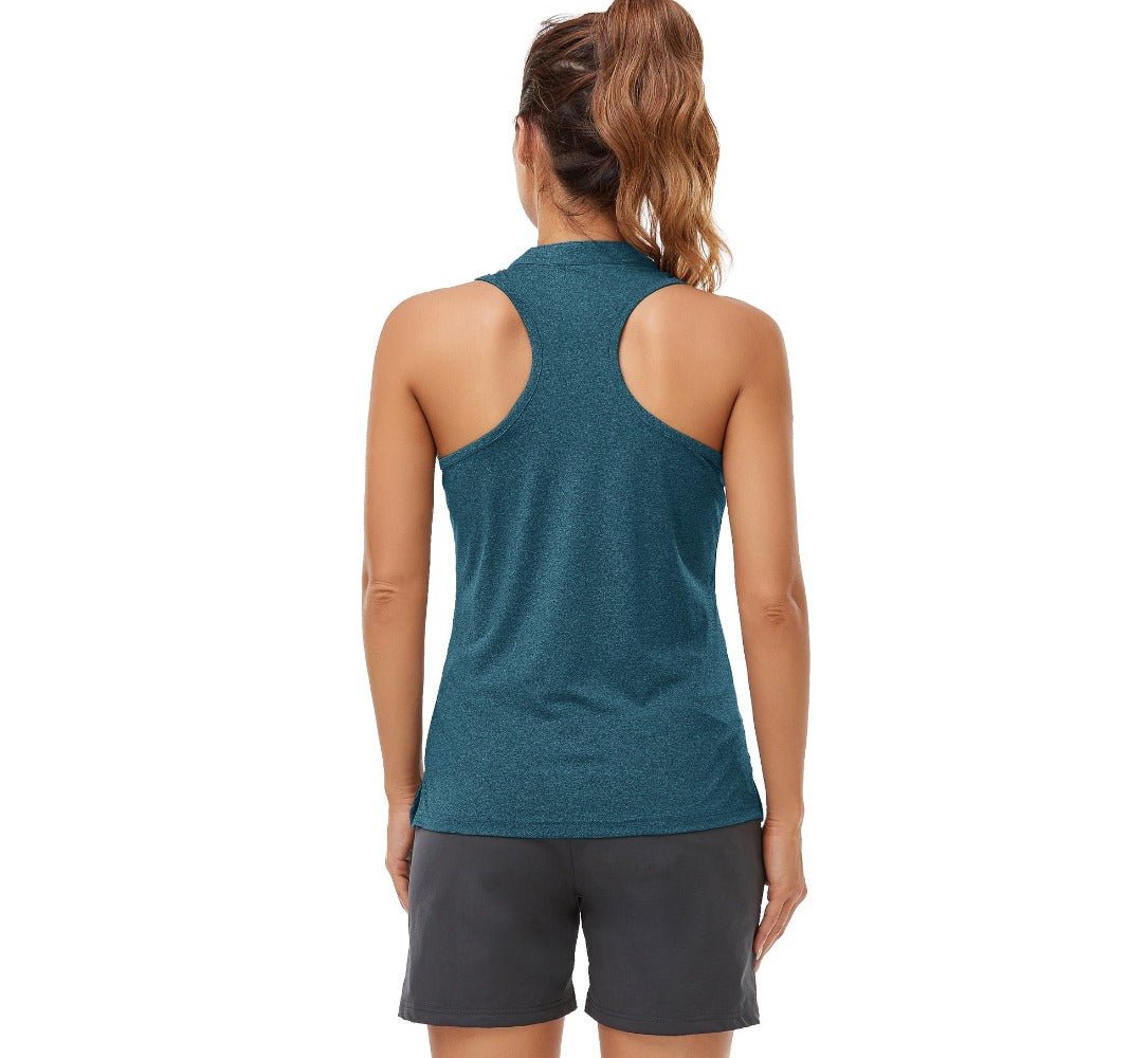 V-Neck Collarless Tennis Running Tank Tops - morefiz