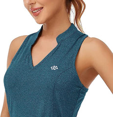 V-Neck Collarless Tennis Running Tank Tops - morefiz