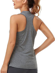 V-Neck Collarless Tennis Running Tank Tops - morefiz