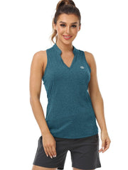 V-Neck Collarless Tennis Running Tank Tops - morefiz