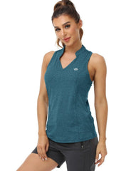 V-Neck Collarless Tennis Running Tank Tops - morefiz