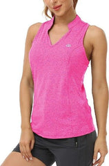 V-Neck Collarless Tennis Running Tank Tops - morefiz