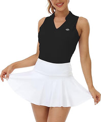 V-Neck Collarless Tennis Running Tank Tops - morefiz