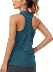 V-Neck Collarless Tennis Running Tank Tops - morefiz