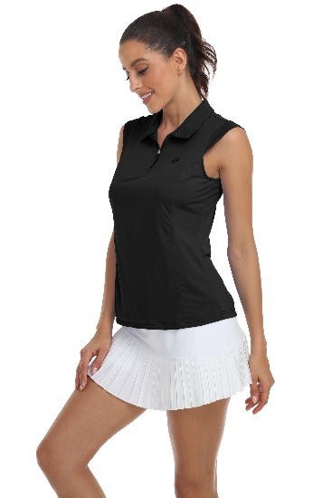 Women Racerback Sleeveless Golf Polo Shirts - morefiz